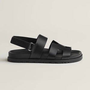   Genius sandal noir Techno-sandal in calfskin