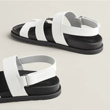 Male Female Genius sandal blanc Techno-sandal in calfskin