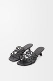 Petal Anagram slide in soft calfskin