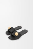 Pebble slide in soft calfskin