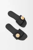 Pebble slide in soft calfskin
