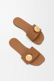 Pebble slide in soft calfskin