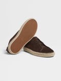 Beige Suede Triple Stitch Espadrilles