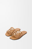 Petal Anagram slide in soft calfskin