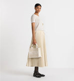 Small Book Tote Oblique Embroidery with Gold