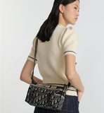 Small camp Bag Blue Oblique Embroidery