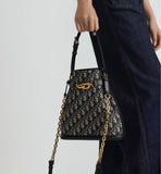 Medium C'est Bag Blue Oblique Jacquard