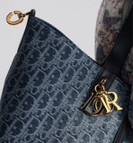Medium Toujours Bag Blue Denim Oblique