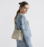 Small Signature Bucket Bag Latte Grained Calfskin