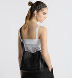 Medium Signature Bucket Bag Black Grained
