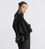 Mini Jolie Top Handle Bag Black Cannage Calfskin
