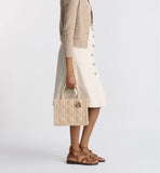 Small Book Tote Powder Beige Macrocannage