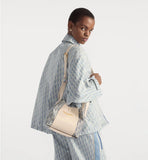 Small Signature Bucket Bag Blue Oblique Chambray