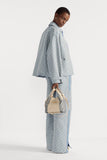 Small Signature Bucket Bag Blue Oblique Chambray