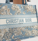 Medium Book Tote Celestial Blue and White Toile de