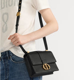 Small 30 Montaigne Bag Black Calfskin