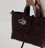Medium Toujours Bag Plum Macrocannage Calfskin
