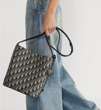 Small star Bucket BagBlue Oblique Jacquard