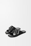 Petal Belt flat sandal in vegetable-tanned calfskin
