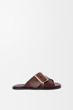 Petal Belt flat sandal in vegetable-tanned calfskin