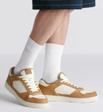 B27 Uptown Low-Top Sneaker Cognac and White Grained Calfskin