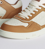 B27 Uptown Low-Top Sneaker Cognac and White Grained Calfskin