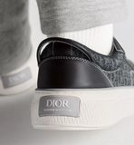 B33 Spin Sneaker Black Smooth Calfskin and Oblique Jacquard