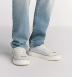 B33 Spin Sneaker White Smooth Calfskin and Oblique Jacquard