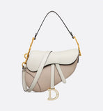 Saddle Bag with Strap Two-Tone Latte and Trench