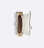 Saddle Bag with Strap Two-Tone Latte and Trench