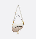 Saddle Bag with Strap Two-Tone Latte and Trench