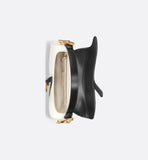 Saddle Bag with Strap Two-Tone Latte and Black