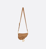 Mini Soft Saddle Bag with Strap Light Gold-Tone