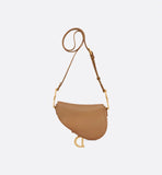 Mini Soft Saddle Bag with Strap Light Gold-Tone