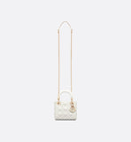 Mini Lady Bag Latte Cannage Lambskin