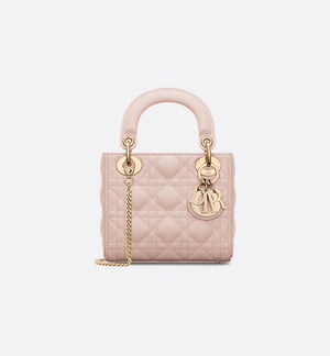 Mini Lady Bag Powder Pink Cannage