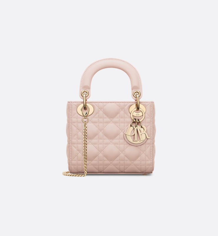 Mini Lady Bag Powder Pink Cannage