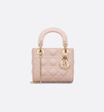 Mini Lady Bag Powder Pink Cannage