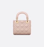 Mini Lady Bag Powder Pink Cannage