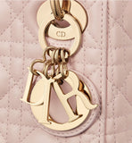 Mini Lady Bag Powder Pink Cannage