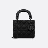 Mini Lady   Bag Black Ultramatte Cannage Calfskin