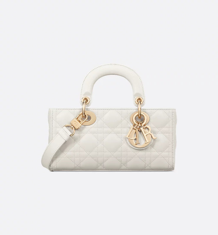 Small Lady Bag Latte Cannage Lambskin