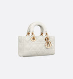 Small Lady Bag Latte Cannage Lambskin