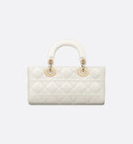 Small Lady Bag Latte Cannage Lambskin