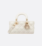 Small Lady Latte Cannage Lambskin
