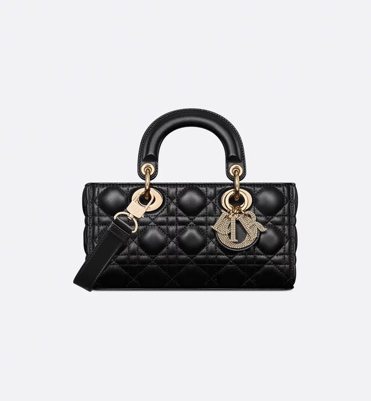 Small Lady Bag Black Cannage Lambskin