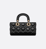 Small Lady Bag Black Cannage Lambskin