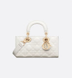 Small Lady Bag Latte Patent Cannage Calfskin