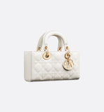 Small Lady Bag Latte Patent Cannage Calfskin