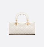 Small Lady Bag Latte Patent Cannage Calfskin